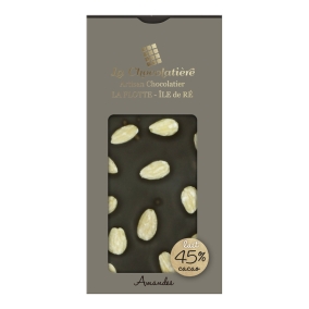 Tablette Chocolat Amandes 45% cacao lait