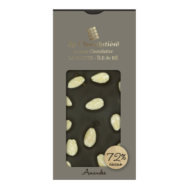 Tablettes : Tablette Chocolat Amandes 72% cacao