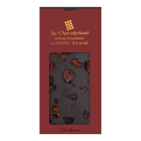Tablette Chocolat Cranberries 72% cacao