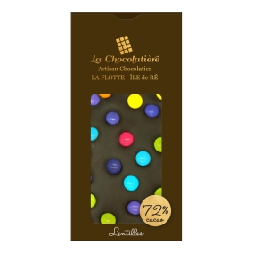 Tablette Chocolat Lentilles 72% cacao